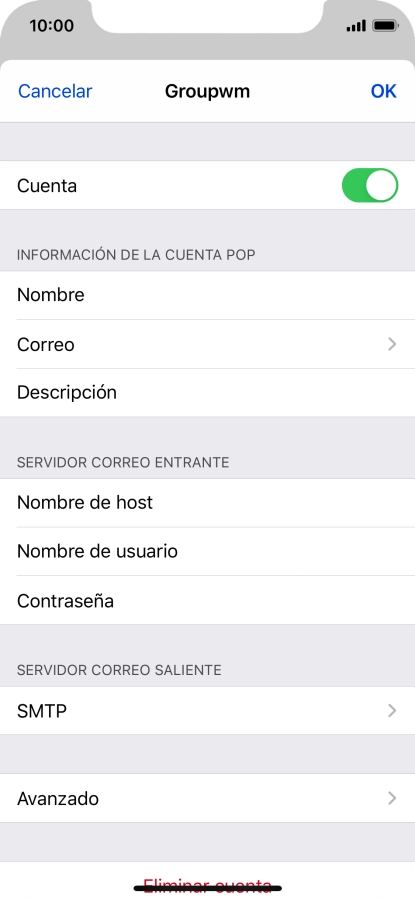Pulsa SMTP.