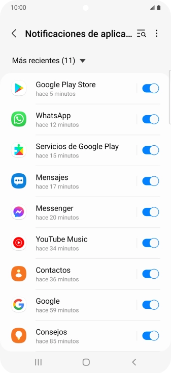 Pulsa la lista desplegable.