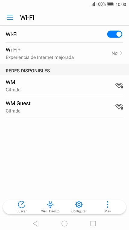 Pulsa la red wifi deseada.
