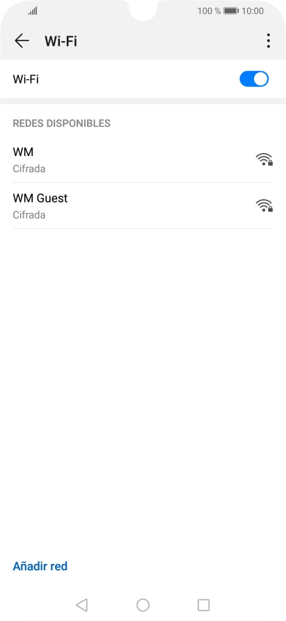Pulsa la red wifi deseada.