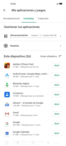 Pulsa la app deseada.
