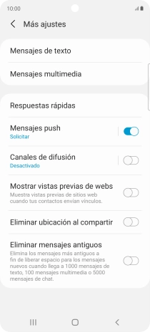 Pulsa Mensajes de texto.