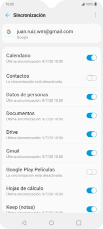 Pulsa el indicador junto a 