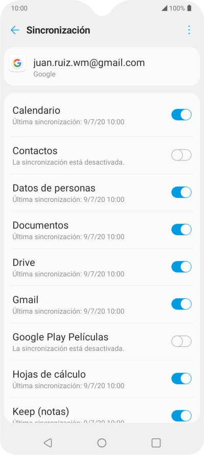 Pulsa el indicador junto a 