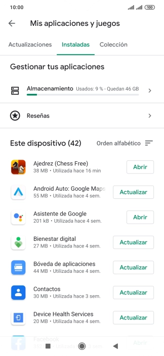 Pulsa la app deseada.