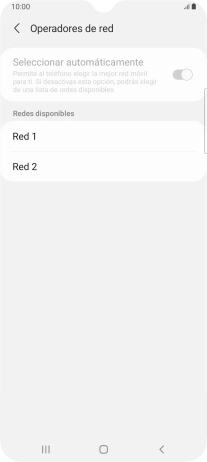 Pulsa la red deseada.