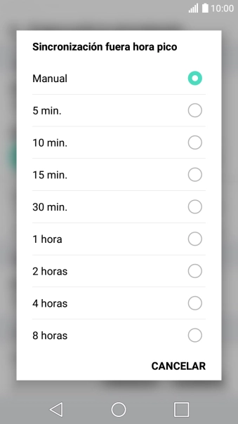 Pulsa el ajuste deseado.