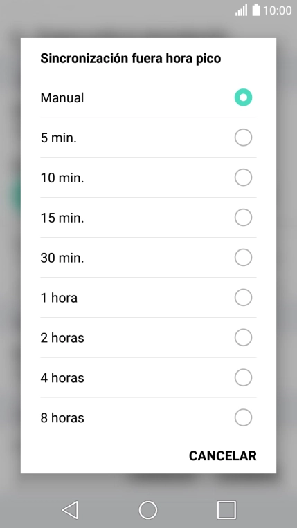 Pulsa el ajuste deseado.