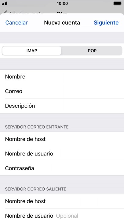 Pulsa Siguiente. Ahora se ha configurado tu cuenta de correo electrónico. Si deseas seleccionar más ajustes del servidor de correo de entrada o de salida, continúa con los pasos siguientes.