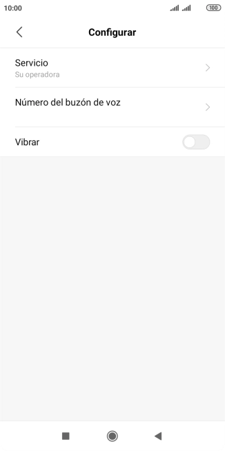Pulsa Número del buzón de voz.