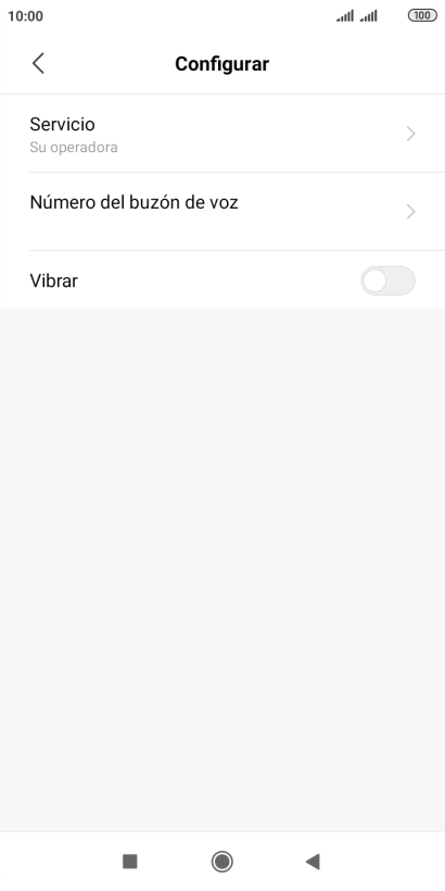 Pulsa Número del buzón de voz.