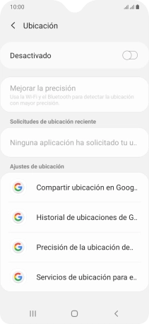 Pulsa el indicador para activar o desactivar la función.