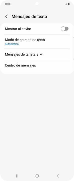 Pulsa Centro de mensajes.