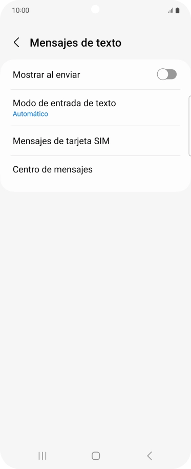 Pulsa Centro de mensajes.