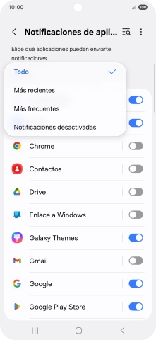 Pulsa el ajuste deseado.