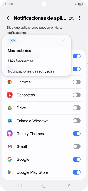 Pulsa el ajuste deseado.
