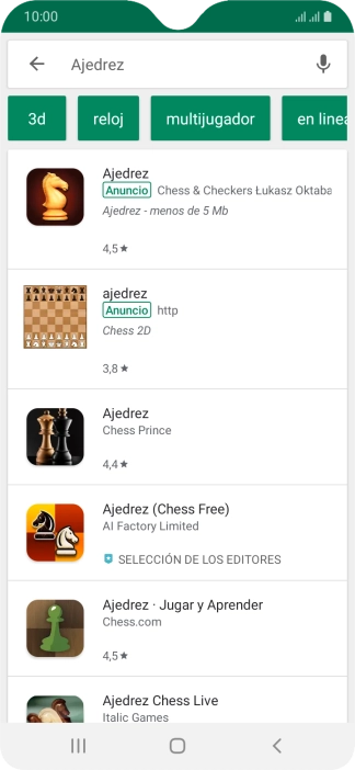 Pulsa la app deseada.