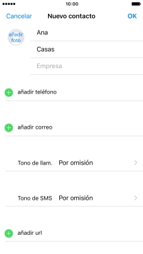 Pulsa añadir teléfono.