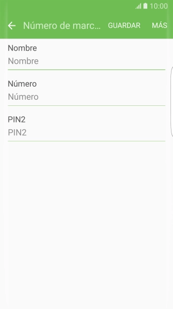Pulsa Nombre e introduce el nombre deseado.