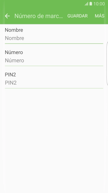Pulsa Nombre e introduce el nombre deseado.