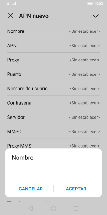 Introduce Vodafone Internet y pulsa ACEPTAR.