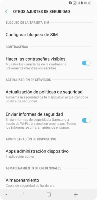Pulsa Configurar bloqueo de SIM.