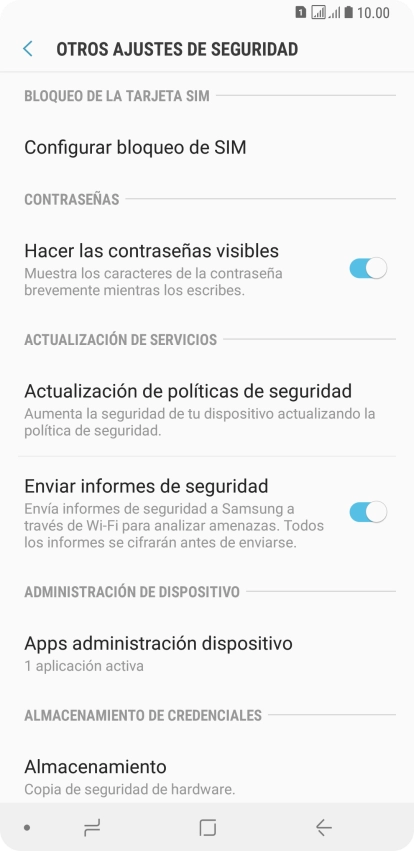 Pulsa Configurar bloqueo de SIM.