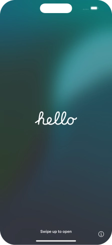 Desliza el dedo hacia arriba desde la parte inferior de la pantalla.