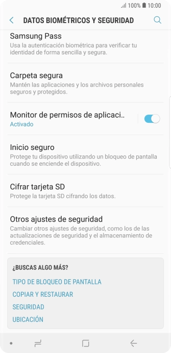 Pulsa Otros ajustes de seguridad.