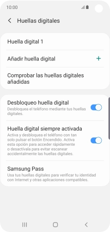 Pulsa el indicador junto a los ajustes deseados.