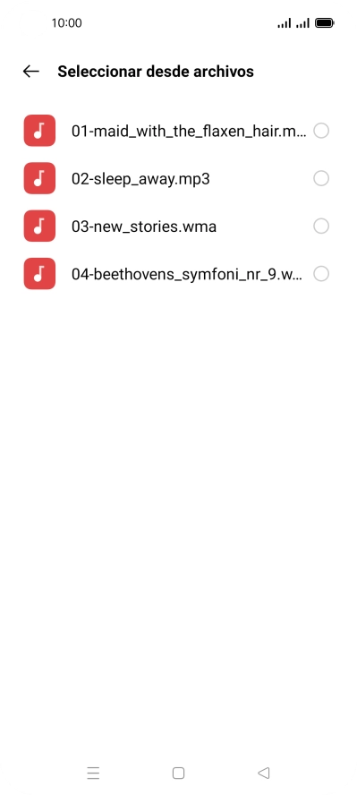 Pulsa los timbres de llamada deseados para escucharlos.