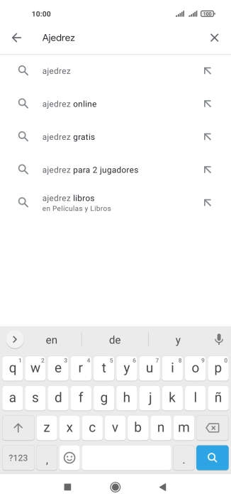Introduce el nombre del tema o de la app y pulsa el icono de búsqueda.