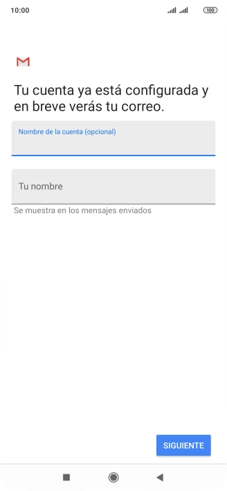 Pulsa Tu nombre e introduce el nombre del remitente.