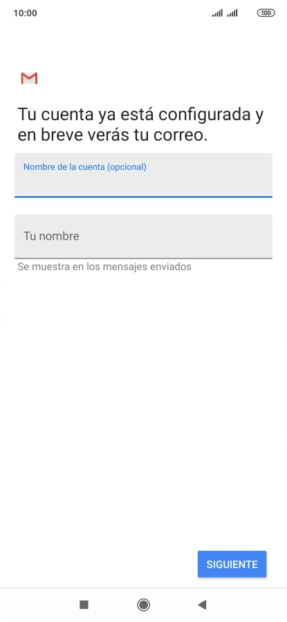 Pulsa Tu nombre e introduce el nombre del remitente.