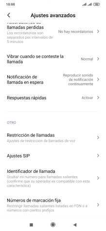 Pulsa Números de marcación fija.
