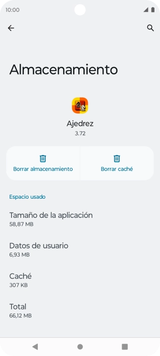 Pulsa Borrar caché.