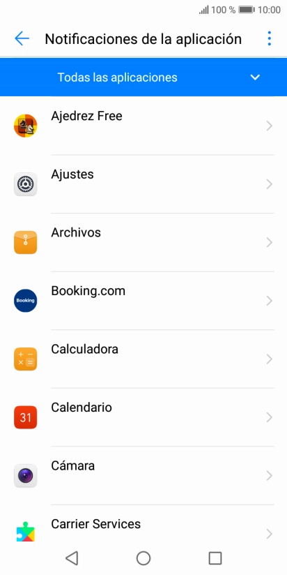 Pulsa la app deseada.