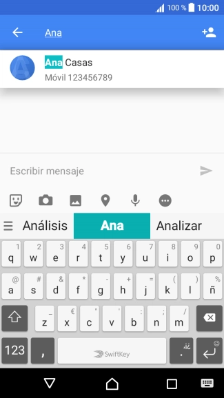 Pulsa el contacto deseado.