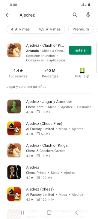 Pulsa la app deseada.
