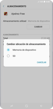 Pulsa el nombre de la tarjeta de memoria.