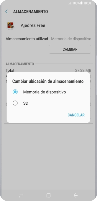 Pulsa el nombre de la tarjeta de memoria.