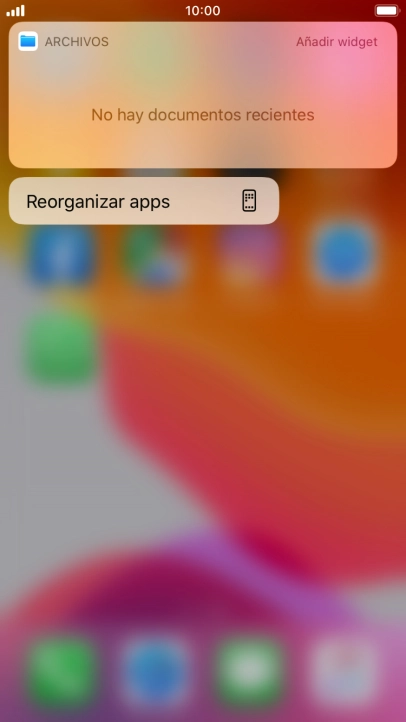 Pulsa Reorganizar apps.