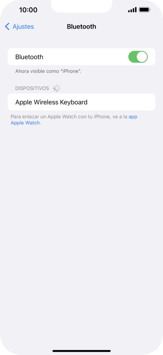 Pulsa el dispositivo Bluetooth deseado y sigue las indicaciones de la pantalla para vincular el dispositivo al teléfono.