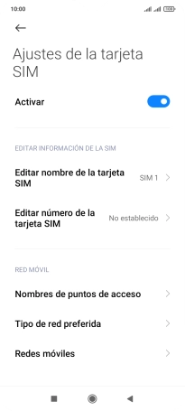 Pulsa Redes móviles.