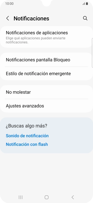 Pulsa Notificaciones de aplicaciones.