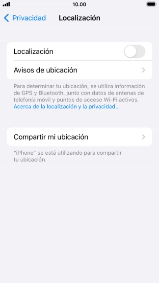 Pulsa el indicador junto a 