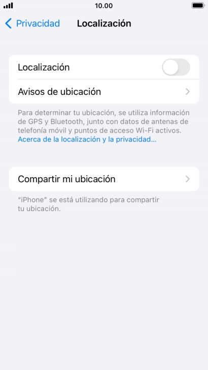 Pulsa el indicador junto a 