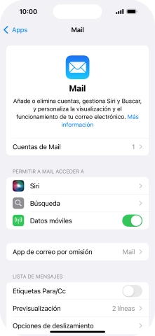 Pulsa Cuentas de Mail.