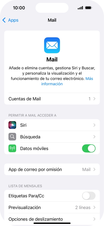 Pulsa Cuentas de Mail.