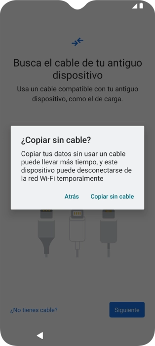 Pulsa Copiar sin cable.
